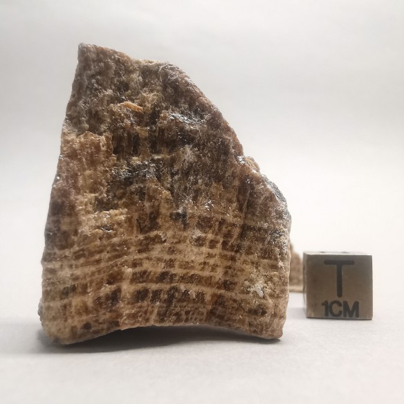 Banded aragonite mineral for collection – Peru at Cristalljoia