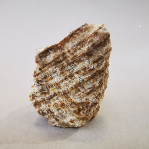 Banded aragonite mineral for collection – Peru at Cristalljoia