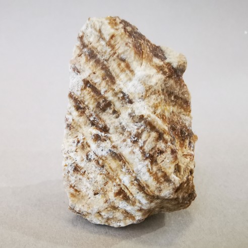 Banded aragonite mineral for collection – Peru at Cristalljoia