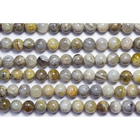 Ágata gris hilo bolas 4mm