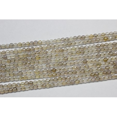 Ágata gris hilo bolas lapidadas 3mm