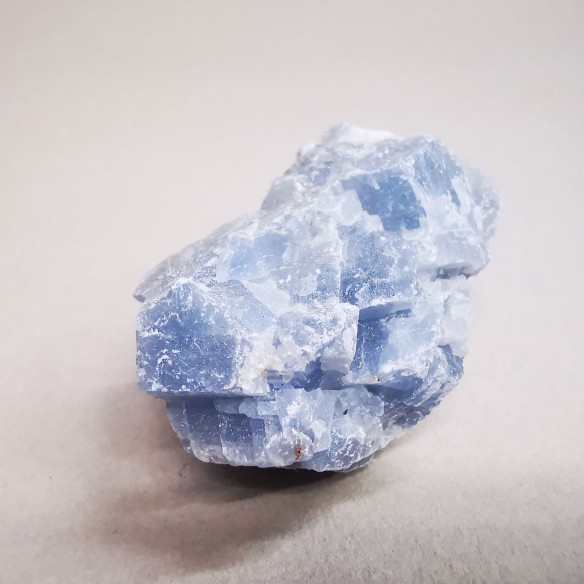 Blue calcite mineral for collection – Mexico at Cristalljoia