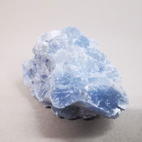 Blue calcite mineral for collection – Mexico at Cristalljoia