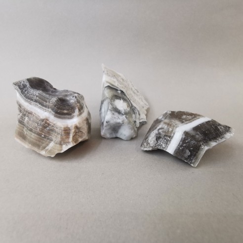 Zebra calcite mineral for collection – Mexico at Cristalljoia