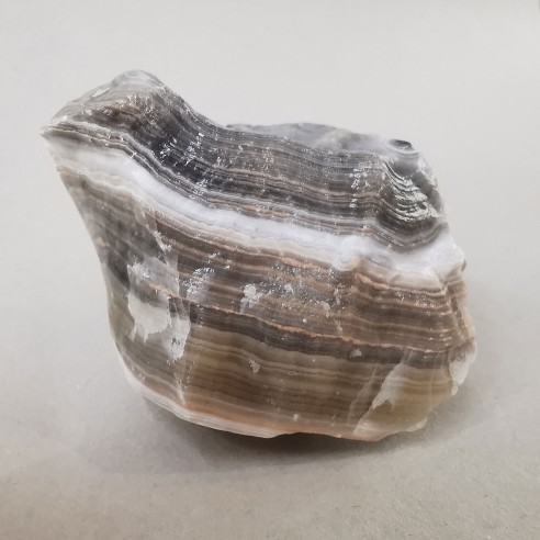 Zebra calcite mineral for collection – Mexico at Cristalljoia