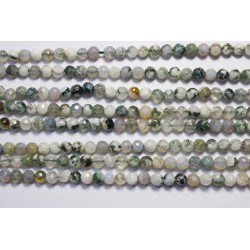 Ágata árbol hilo bolas lapidadas 4mm