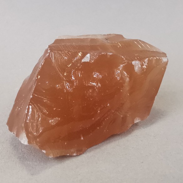 Peach calcite mineral for collection – Mexico at Cristalljoia