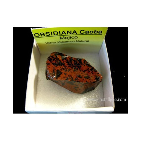 Mineral de coleccion 4x4 obsidiana caoba