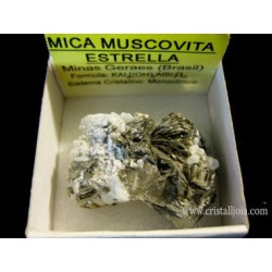 Mineral de coleccion 4x4 mica moscovita estrella