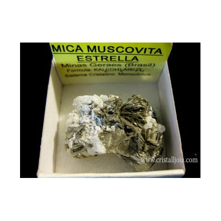Mineral de coleccion 4x4 mica moscovita estrella