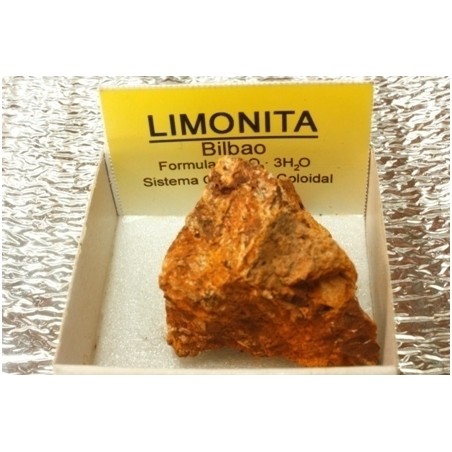 Mineral de colección 4x4 limonita