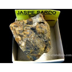 Mineral de colección 4x4 jaspe sardo