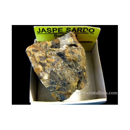 Mineral de colección 4x4 jaspe sardo