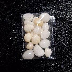 Bolsita mineral rodado mini de jade blanco