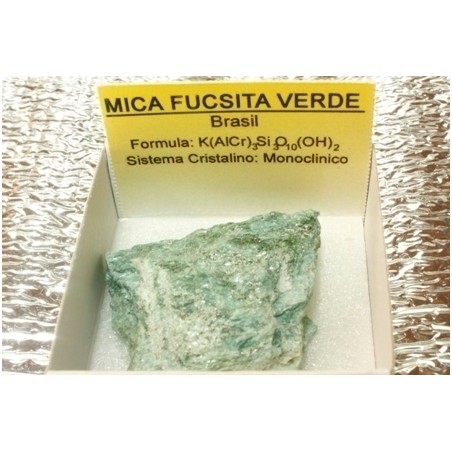 Mineral de colección 4x4 mica fucsita