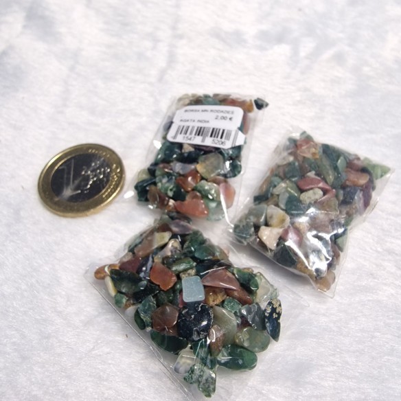 Bolsita mineral rodado mini de ágata india