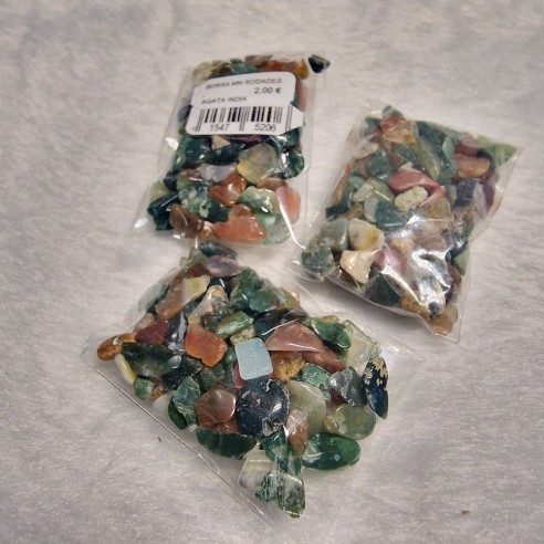 Bolsita mineral rodado mini de ágata india