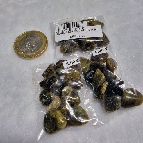 Bolsita mineral rodado mini de epidota