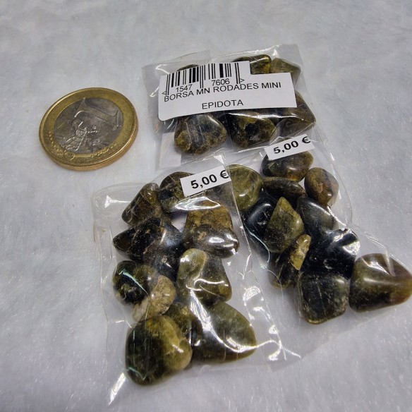 Bolsita mineral rodado mini de epidota