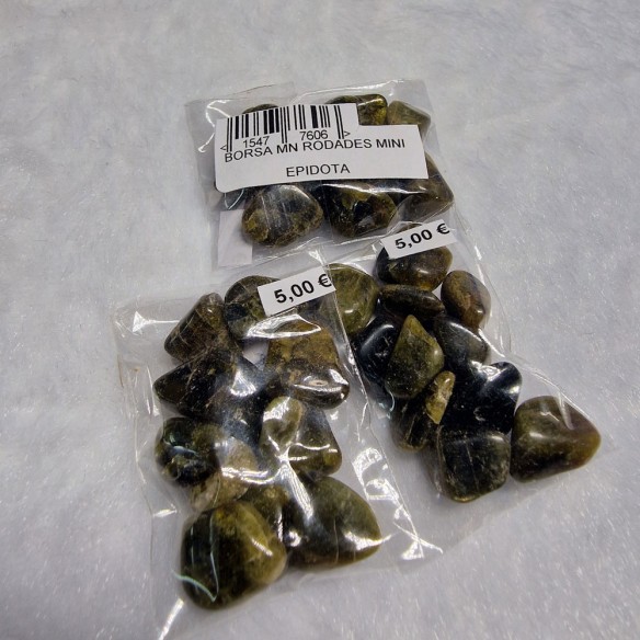 Bolsita mineral rodado mini de epidota