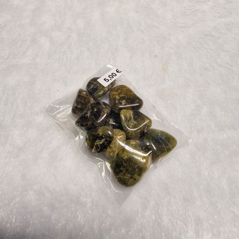 Bolsita mineral rodado mini de epidota