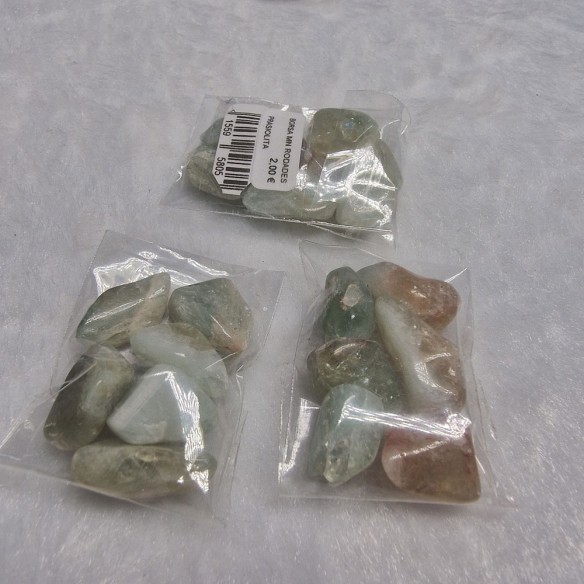 Bolsita mineral rodado mini de prasiolita