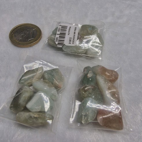 Bolsita mineral rodado mini de prasiolita