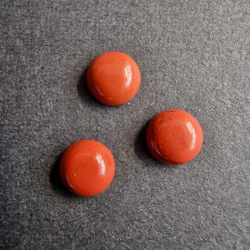 Cabochão 6mm de jaspe vermelho