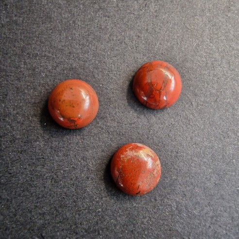 Cabochão 8mm de jaspe vermelho