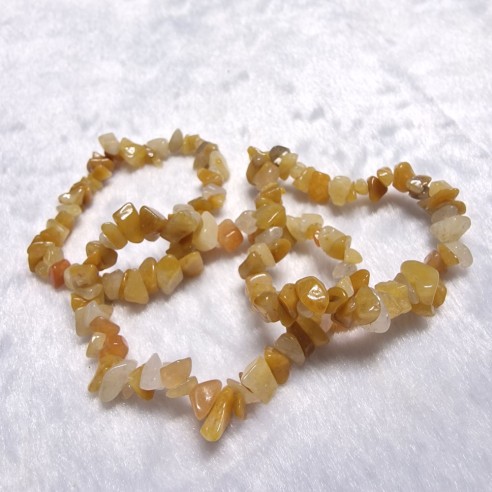 Pulseira chip de jade amarelo