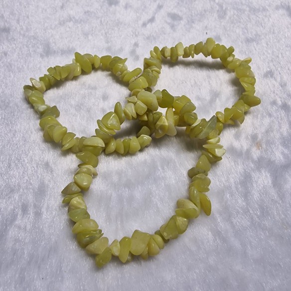 Pulseira chip de jade verde extra