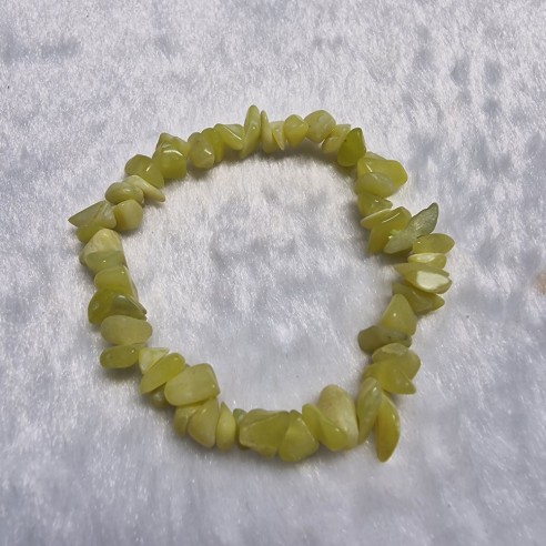 Pulseira chip de jade verde extra