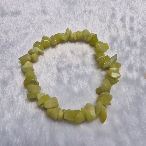 Pulseira chip de jade verde extra