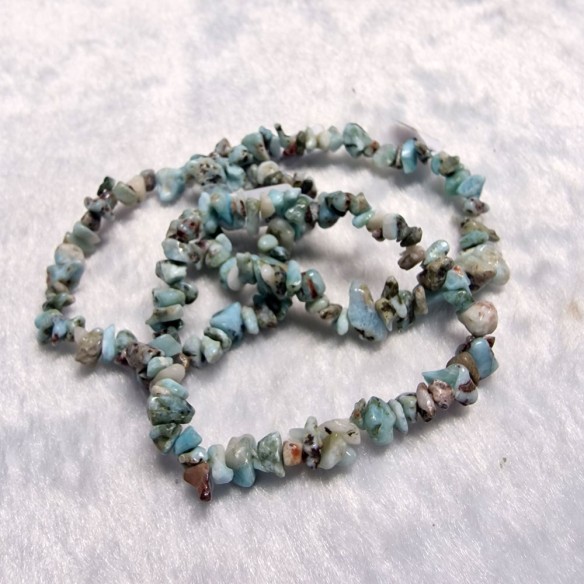 Pulseira chip de larimar extra