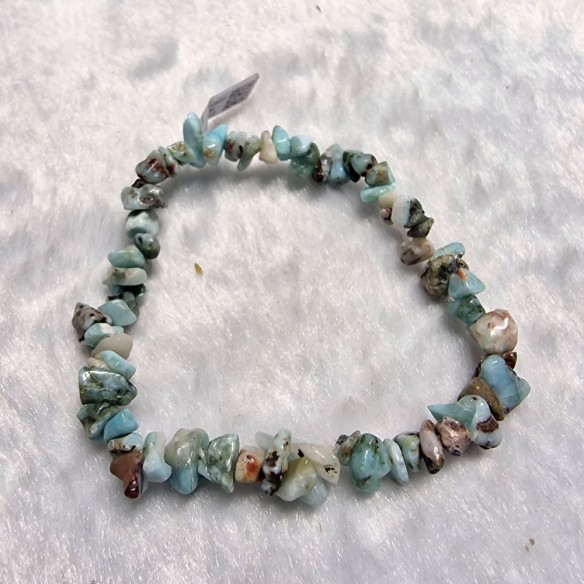 Pulseira chip de larimar extra