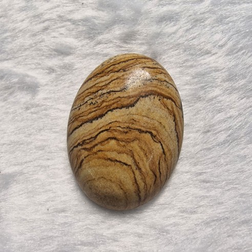 Cabujón Pulido de Jaspe Paisina 30x40mm, Paisaje mineral único