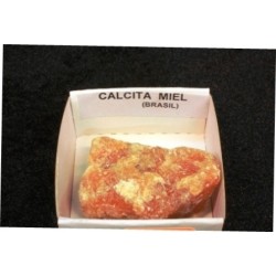 Mineral de colección 4x4 calcita miel