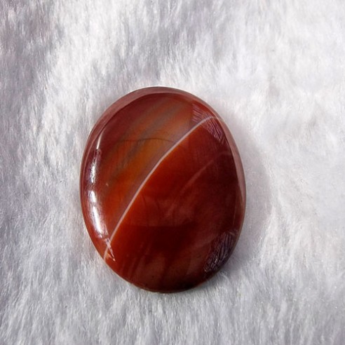 Cabujón de Agata Listada Roja de 30x40mm. joyería y bisutería