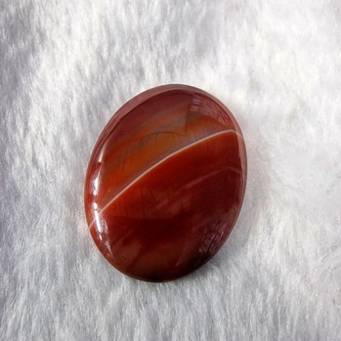 Cabujón de Agata Listada Roja de 30x40mm. joyería y bisutería
