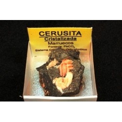 Mineral de colección 4x4 cerusita