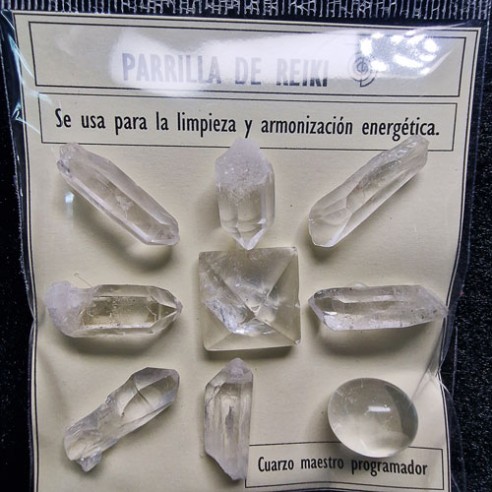 Reiki grid of rock crystal quartz pc327 cx10 R
