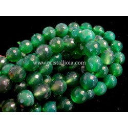 Ágata verde hilo bolas lapidadas 10mm