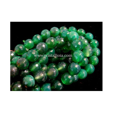 Ágata verde hilo bolas lapidadas 10mm