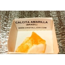 Mineral de colección 4x4 calcita amarilla