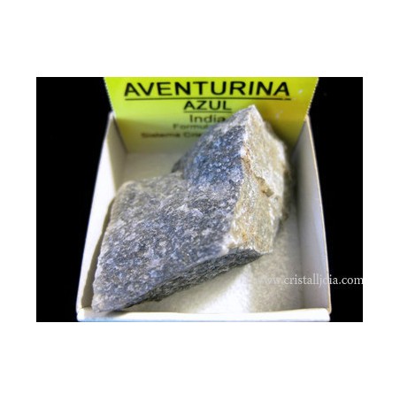 Mineral de coleccion 4x4 aventurina azul