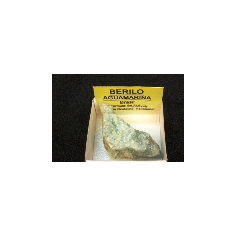 Mineral de coleccion 4x4 aguamarina