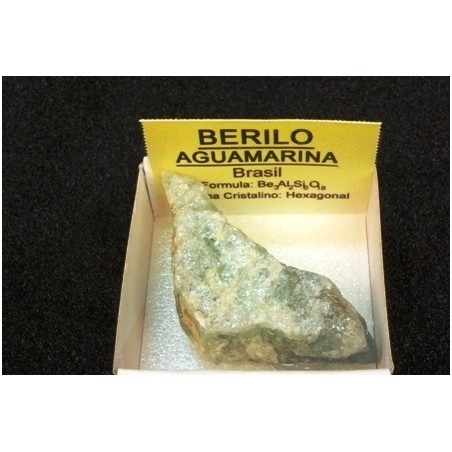 Mineral de coleccion 4x4 aguamarina