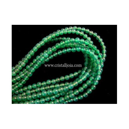 Ágata verde hilo bolas 2mm