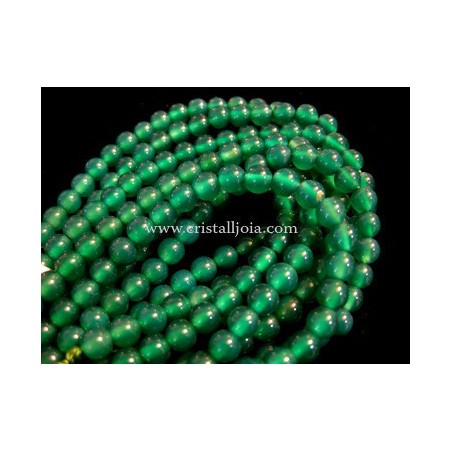 Ágata verde hilo bolas 6mm