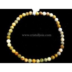 Pulsera agata lazo loco bola 4mm